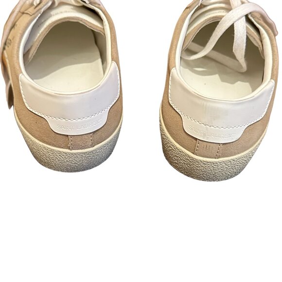 Saint Laurent Authenticated Suede Sneakers, Tan, Size 39.5 EU, 9.5 US - Picture 8 of 14